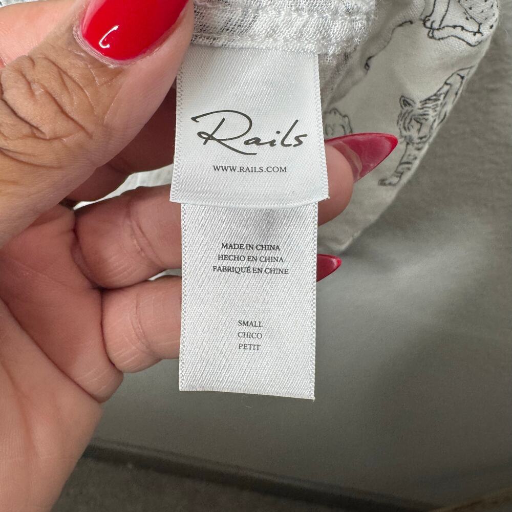 Rails Women’s Small Linen Blend Button Down Shirt… - image 6